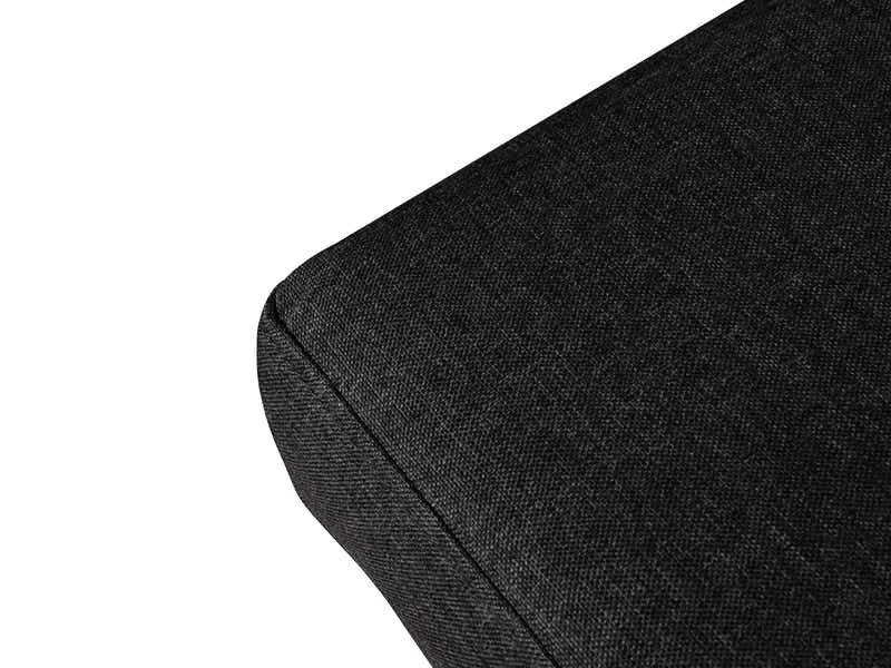 Northland Linen Sofa With Ottoman - Black