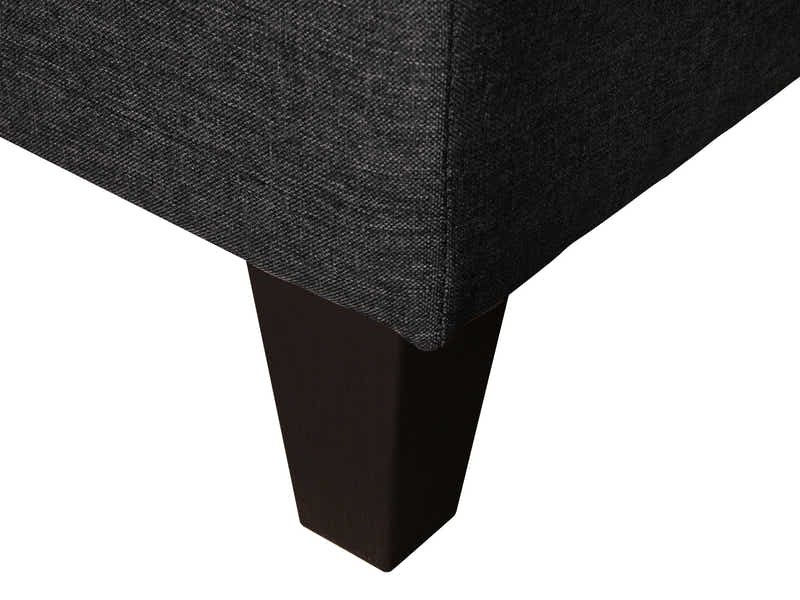 Northland Linen Sofa With Ottoman - Black