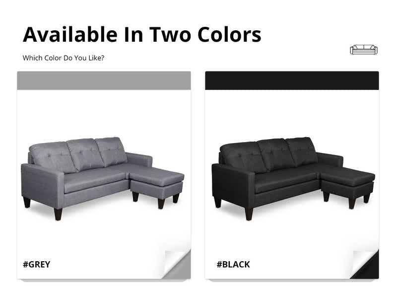 Northland Linen Sofa With Ottoman - Grey