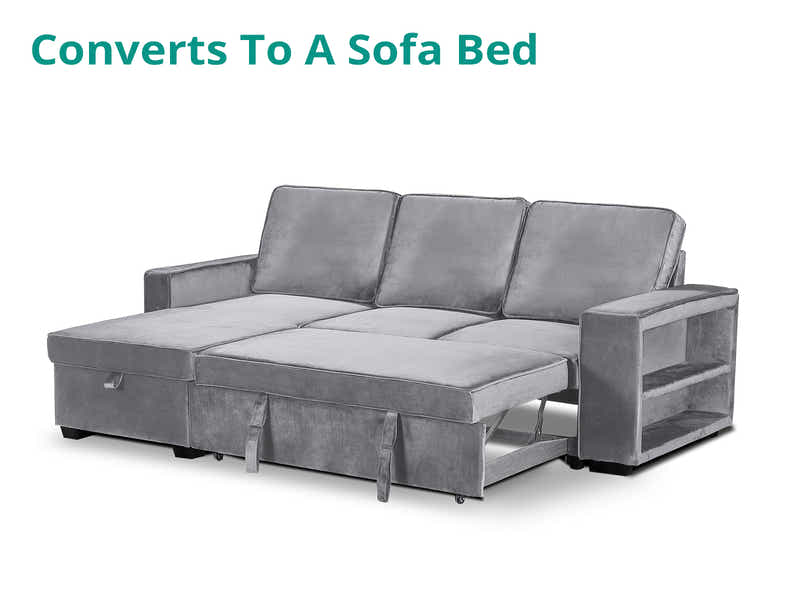 Enkel Pull Out Sofa Bed - Grey