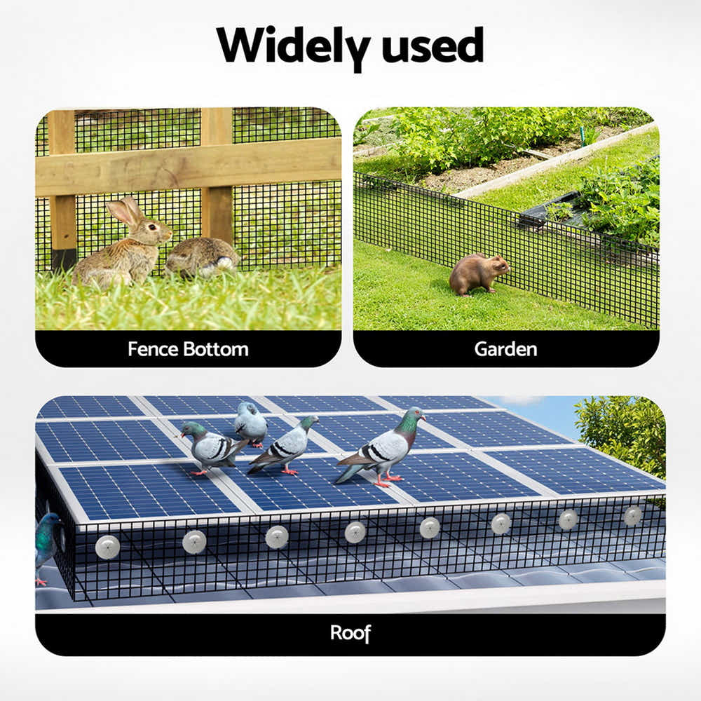 DS NA Gardeon 20cm x 30M Solar Panel Roll Kit with Rust-Proof PVC Coating