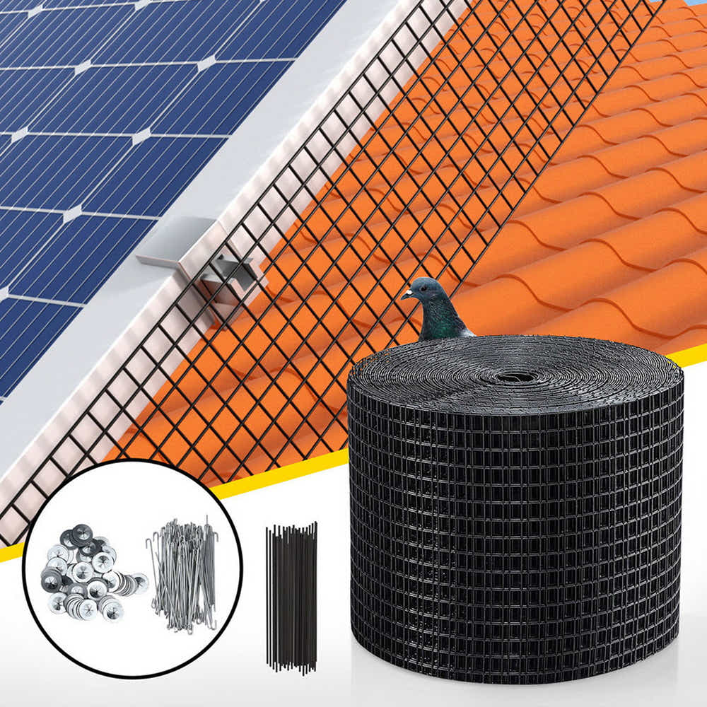 DS NA Gardeon 20cm x 30M Solar Panel Roll Kit with Rust-Proof PVC Coating