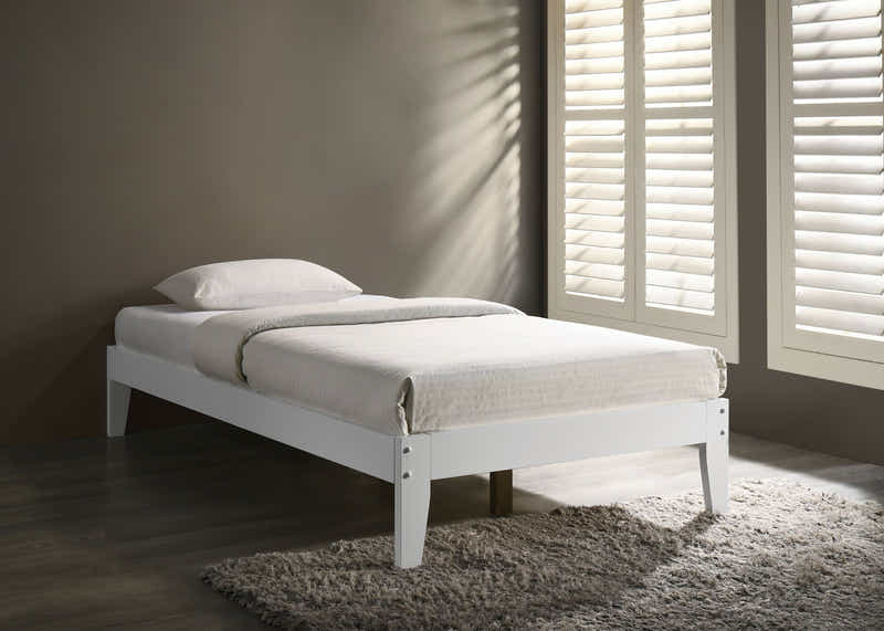 Sovo Bed Frame White - King Single