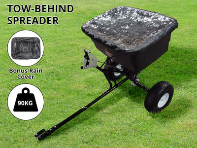 ATV Tow-Behind Fertilizer Spreader – 90kg / 105L Capacity