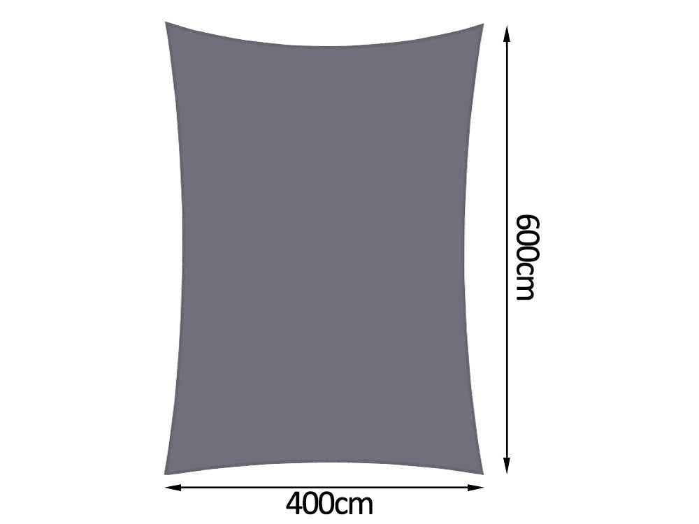 Shade sail D 4x6m GREY