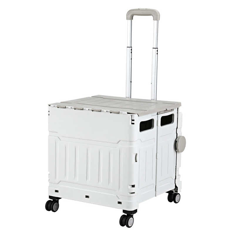 DS NA Emajin Shopping Trolley Cart 75L Foldable White