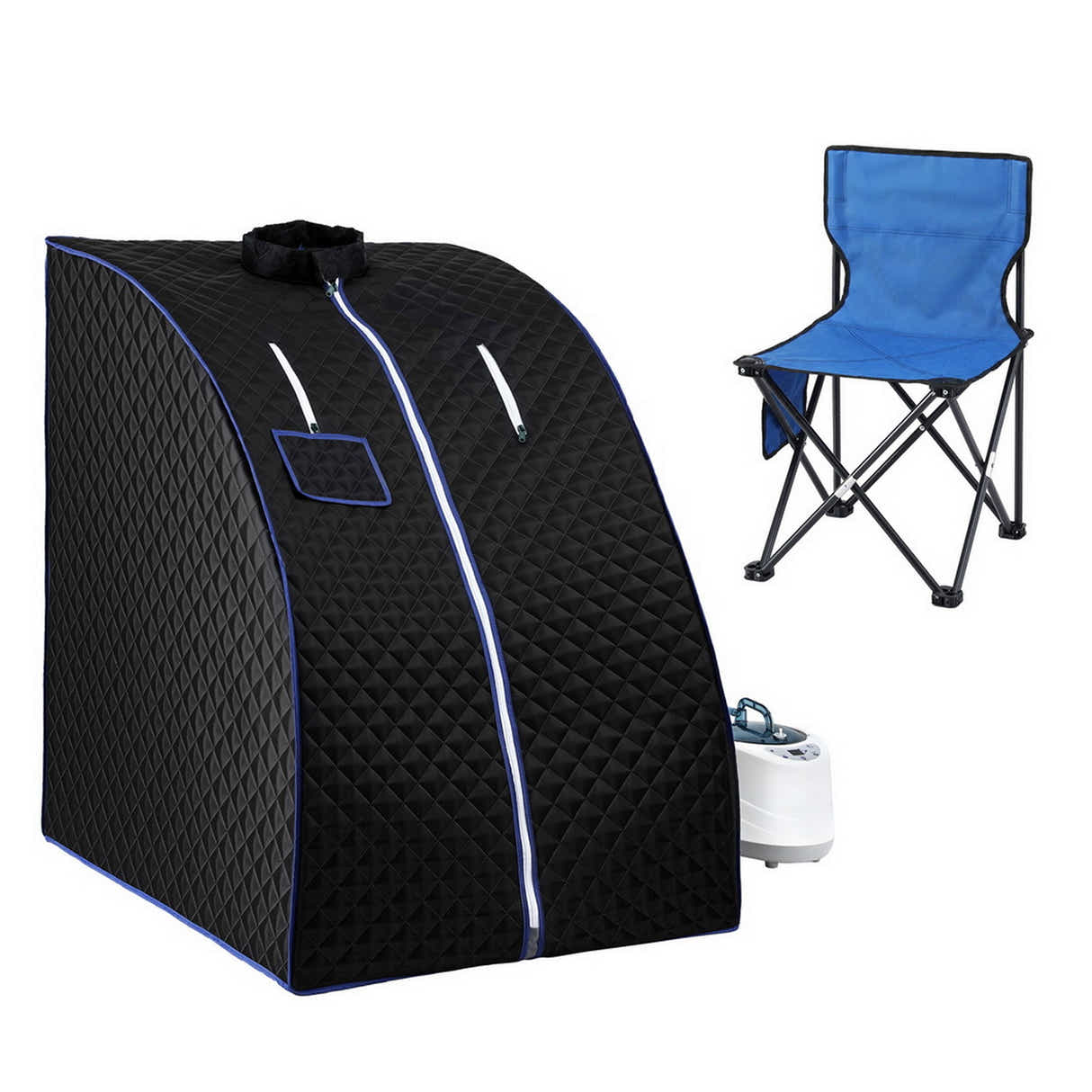 DS NA Devanti Portable Steam Sauna Tent 1000W 2L Steamer Pot Personal Home SPA