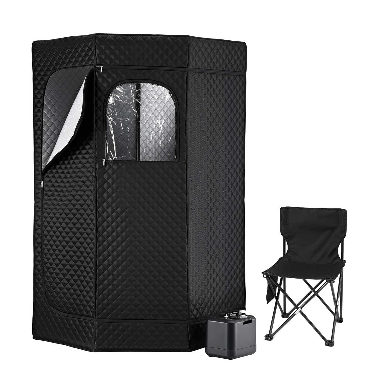 DS NA Devanti Portable Steam Sauna Tent 1000W 3L Steamer Pot Full Body Home SPA