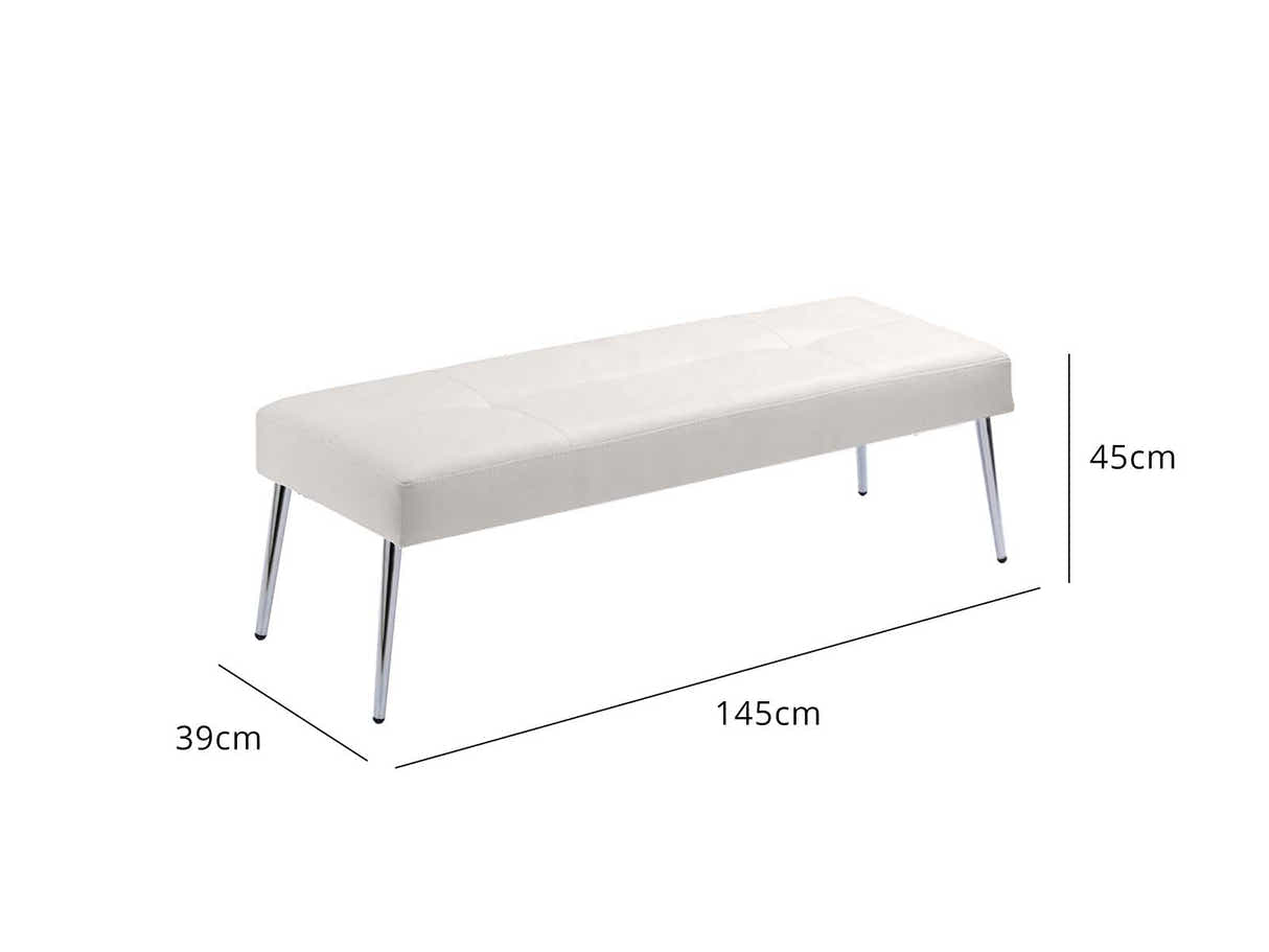 DS Tufted Leather Bench - Beige