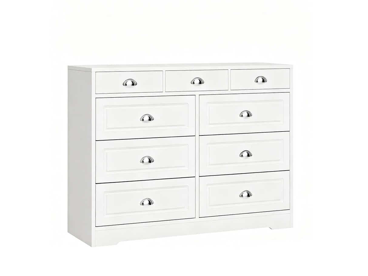 DS 9 Drawer Dressers 12092 White