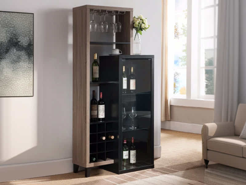 Wine Cabinet with Glass Display (Right)