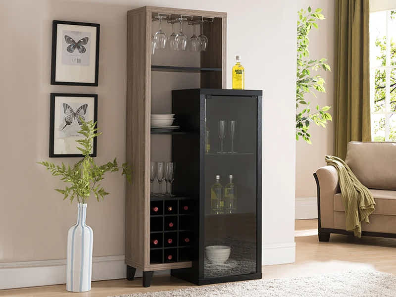 Wine Cabinet with Glass Display (Right)