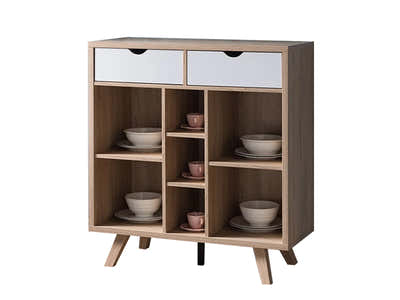 Sideboard / Buffet with Open Shelves - 91 cm