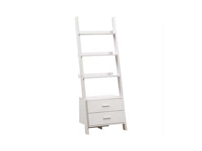 Hollow Core ladder Bookcase White