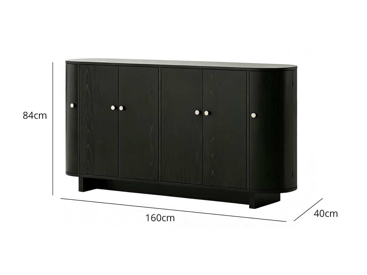 DS Black Buffet Cabinet - 160 cm