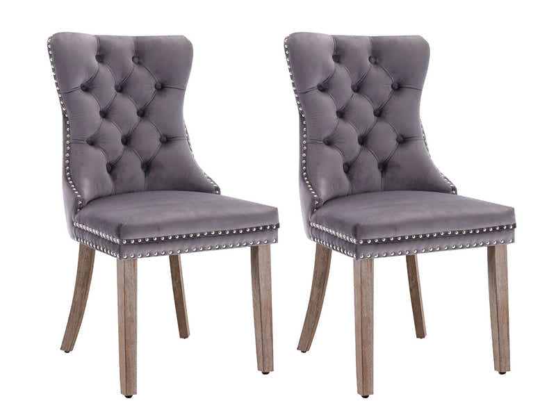 Dining chair 8012 Grey Silver x2
