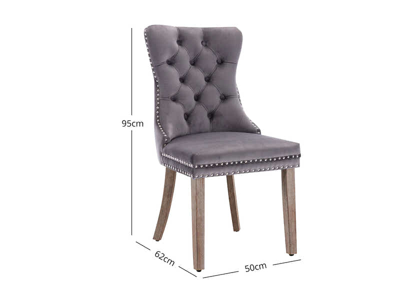 Dining chair 8012 Grey Silver x2