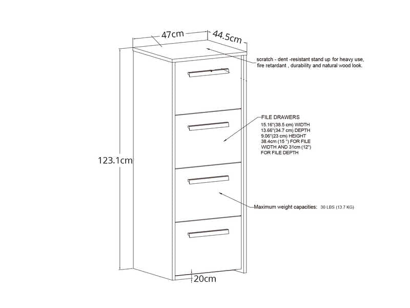 4-Drawer Lateral File