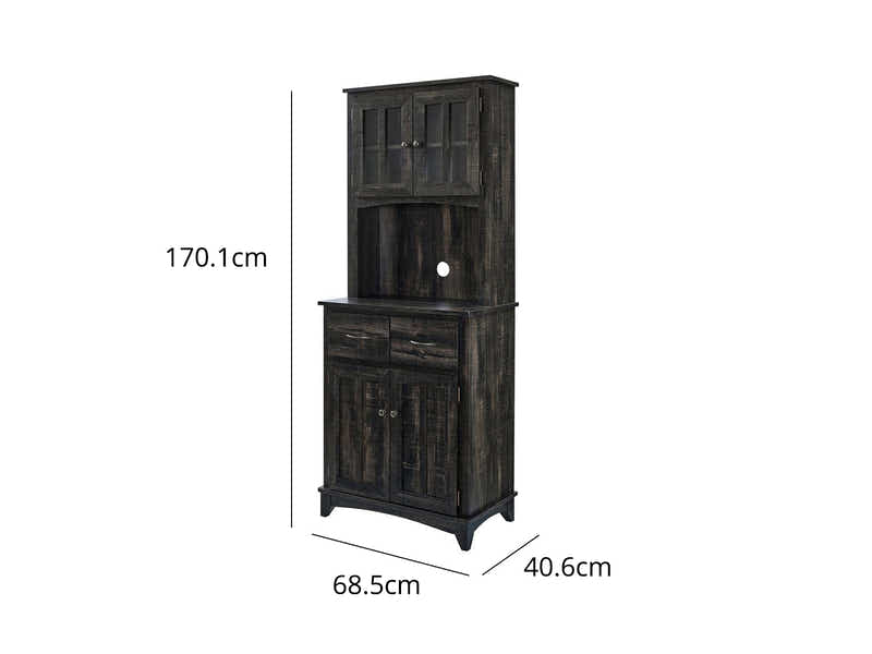 Brook Wine Cabinet - Charcoal