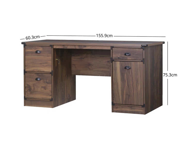 Executive Desk - Dark Walnut