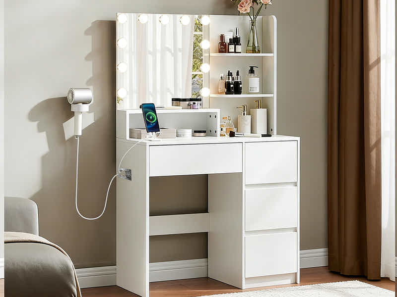 Makeup Vanity Desk - White