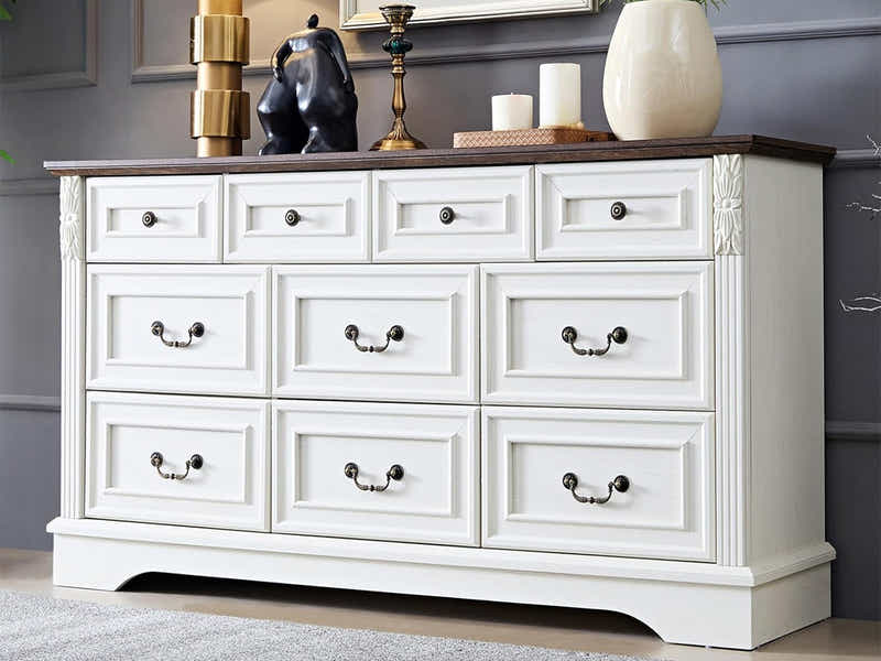 10 Drawer Chest White