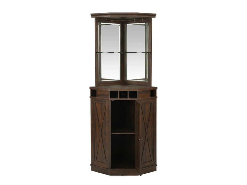 Corner Wine Cabinet - Brown