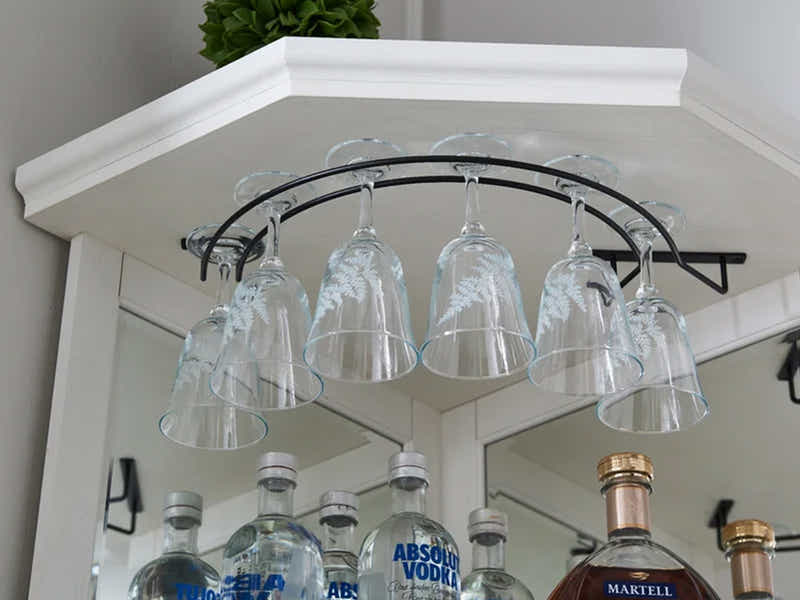 Corner Wine Cabinet - White