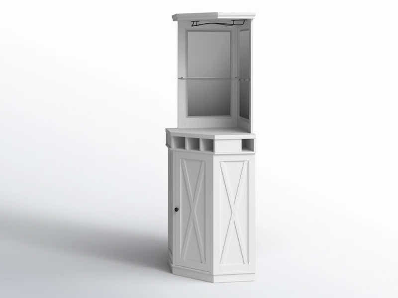 Corner Wine Cabinet - White