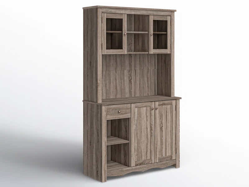 Grey Oak Kitchen Pantry Cabinet (Right)