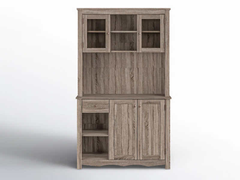 Grey Oak Kitchen Pantry Cabinet (Right)