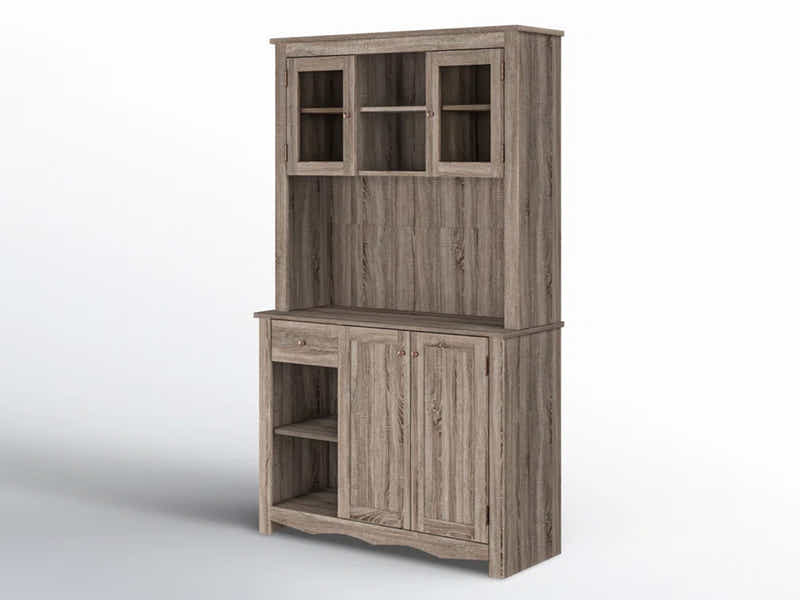 Grey Oak Kitchen Pantry Cabinet (Right)