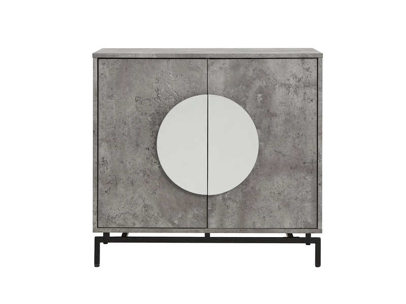 2-Door Wine Cabinet - Grey