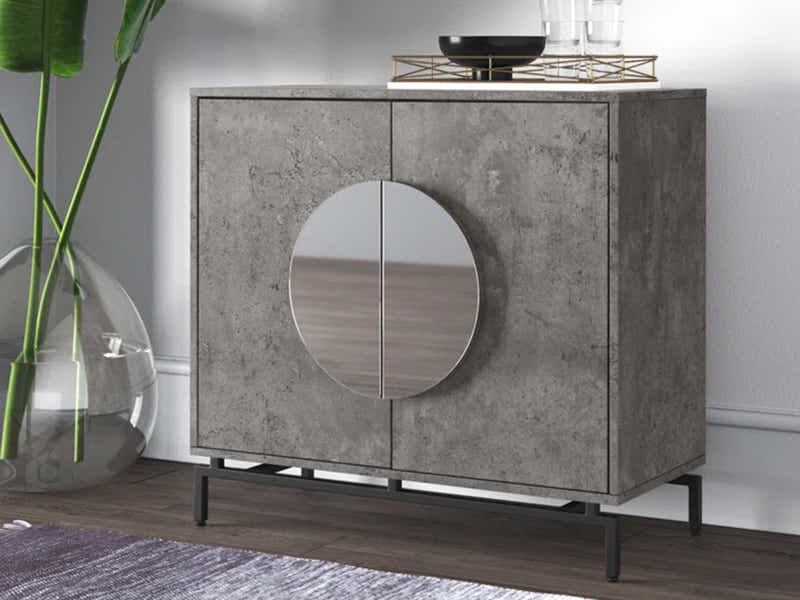 2-Door Wine Cabinet - Grey