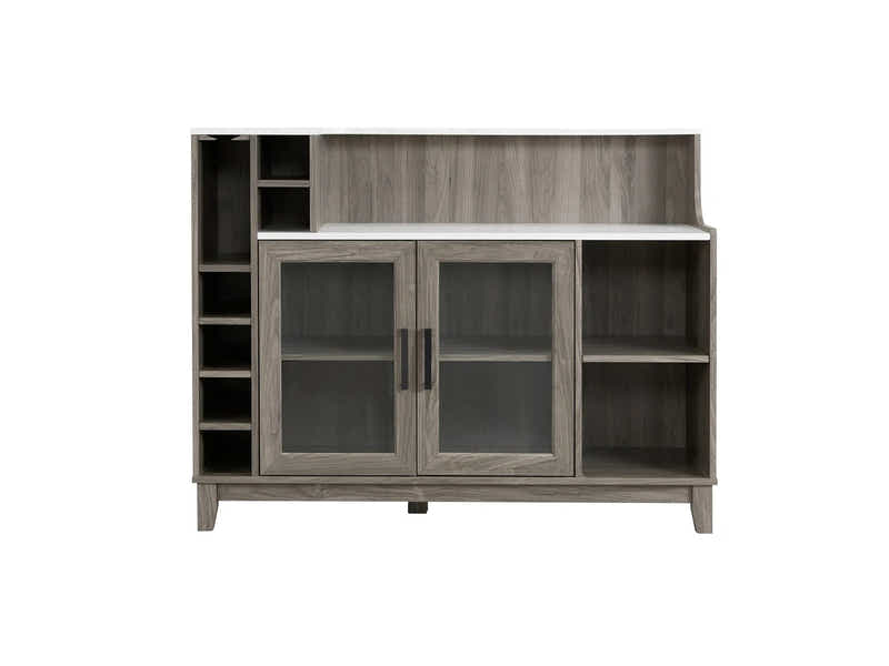 Grey Wine Cabinet with Glass Door