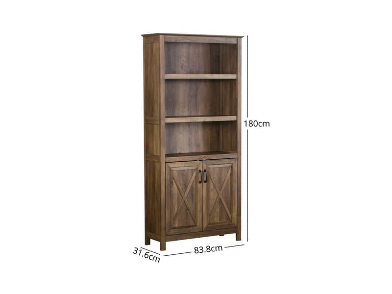 DS 2-Doors Bookcase Rustic Oak