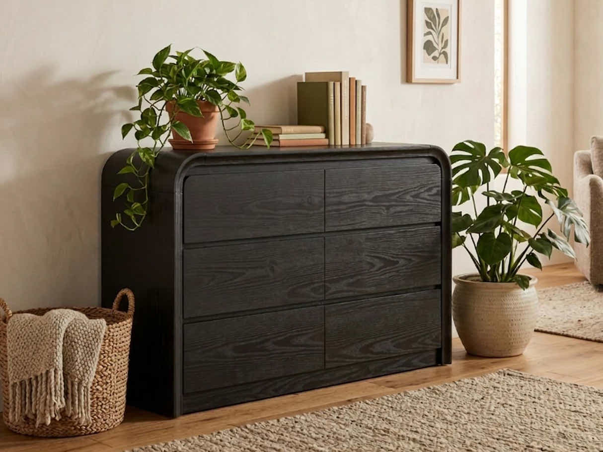 DS 6 Drawer Cabinet Black