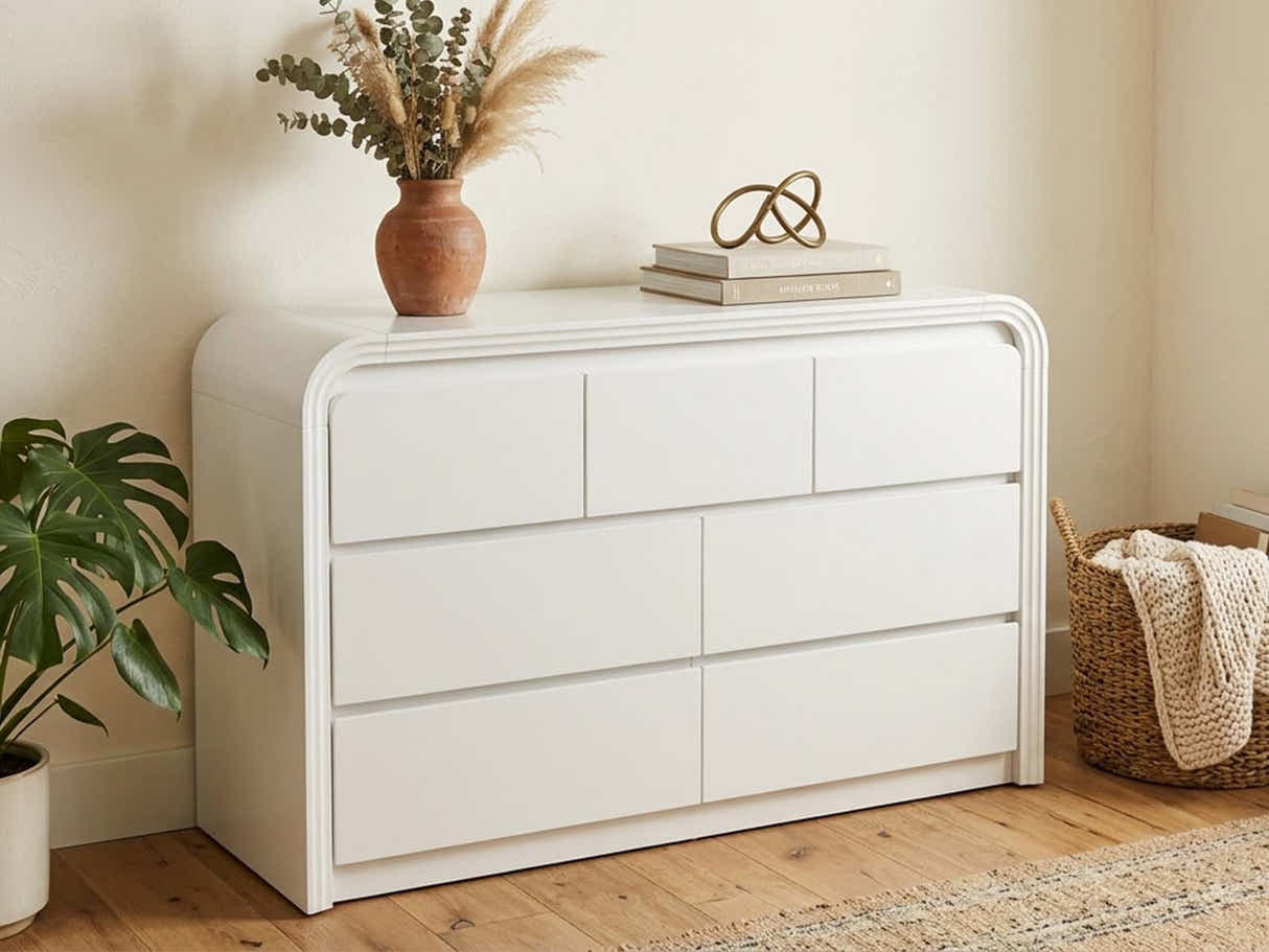 DS Kian 7-Drawer Cabinet - White