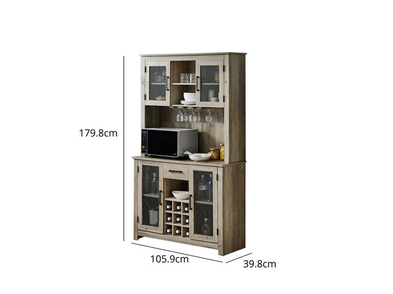 Grey Multifunctional Wine Cabinet