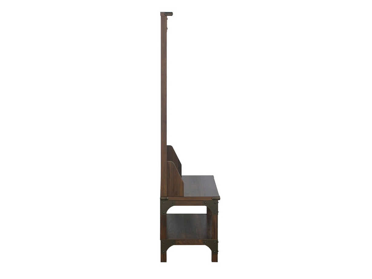 Hall Tree And Shoe Bench Walnut