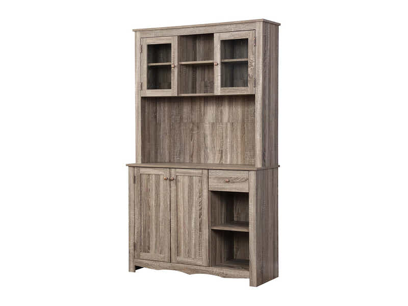 Grey Oak Kitchen Pantry Cabinet (Left)