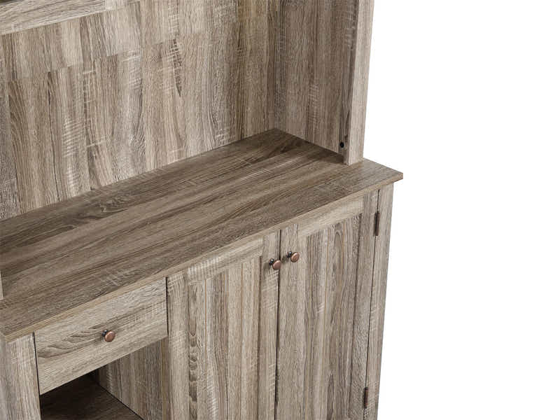 Grey Oak Kitchen Pantry Cabinet (Left)