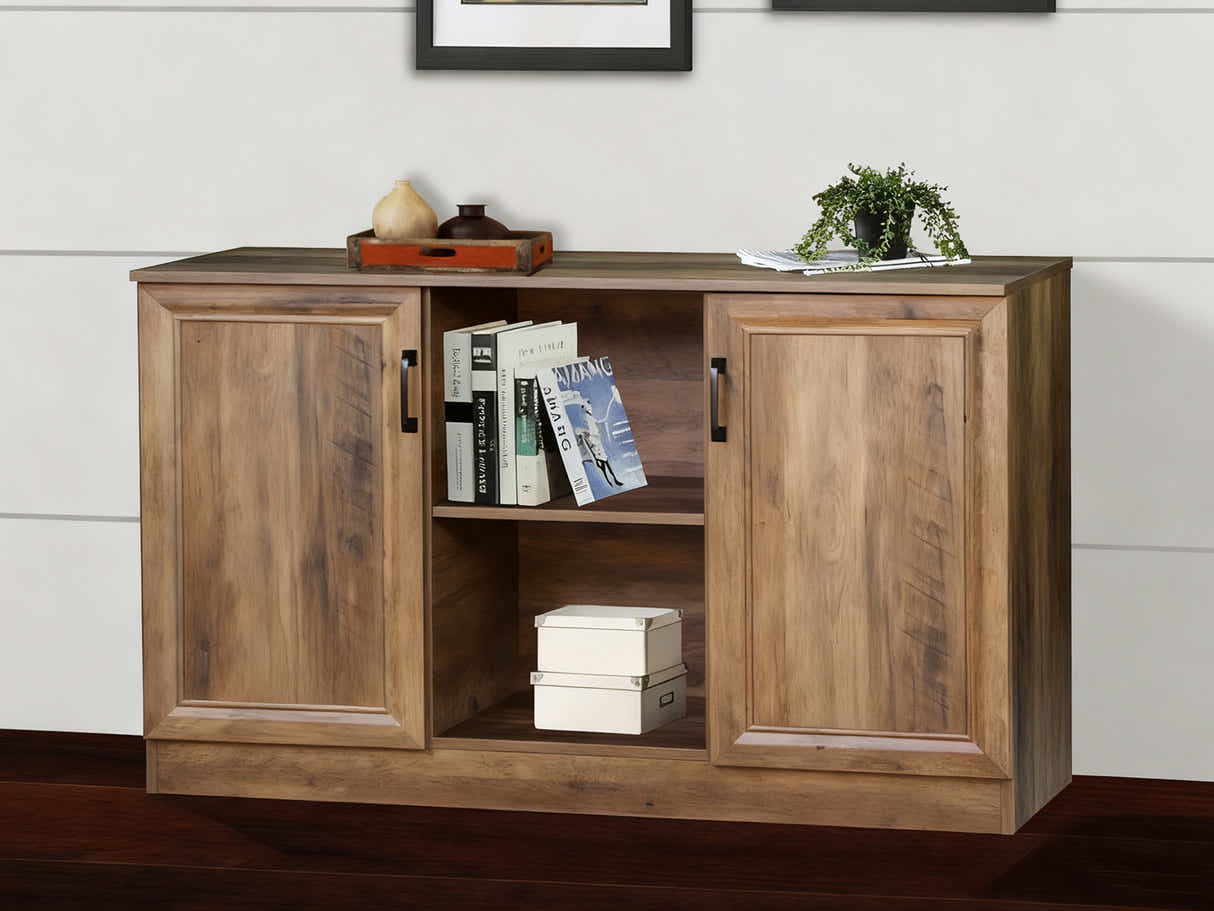 2-Door Sideboard Buffet Rustic Oak
