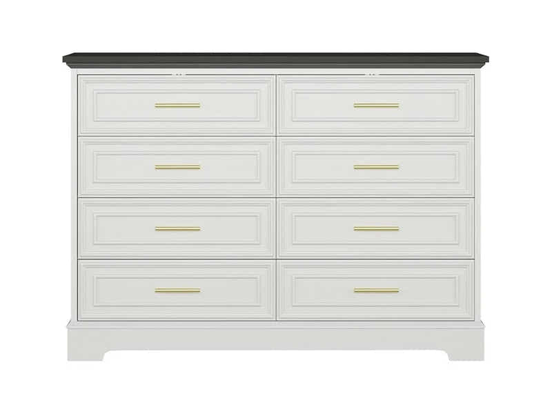 DS 8 Drawer Dresser White