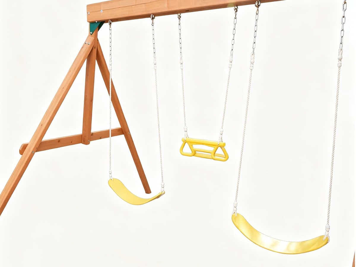 Wooden Swing with Slide Set WS017 Wood Outdoor Play
