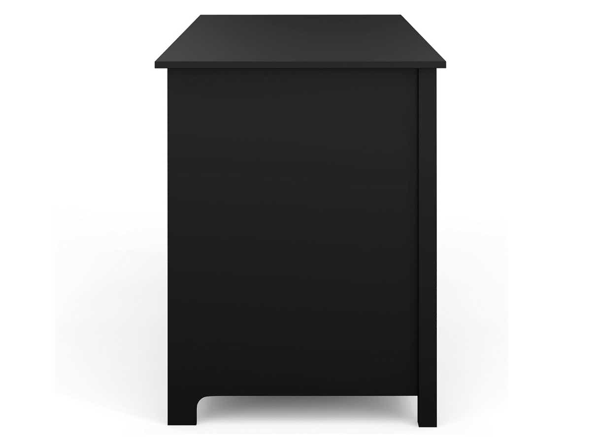 Home Office Desk with Storage Black & Molina Mesh Task Chair Black+Black