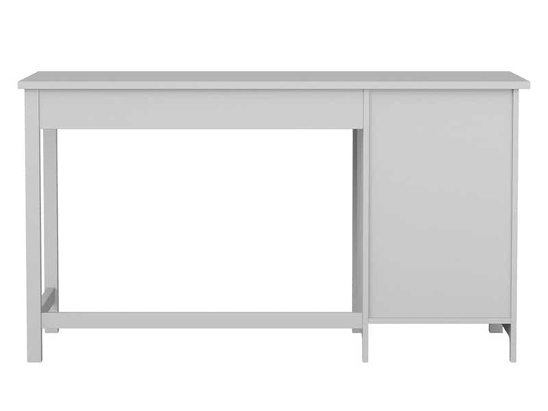 Home Office Desk with Storage Grey & Ergo Office Chair 094 grey and white (Combo)