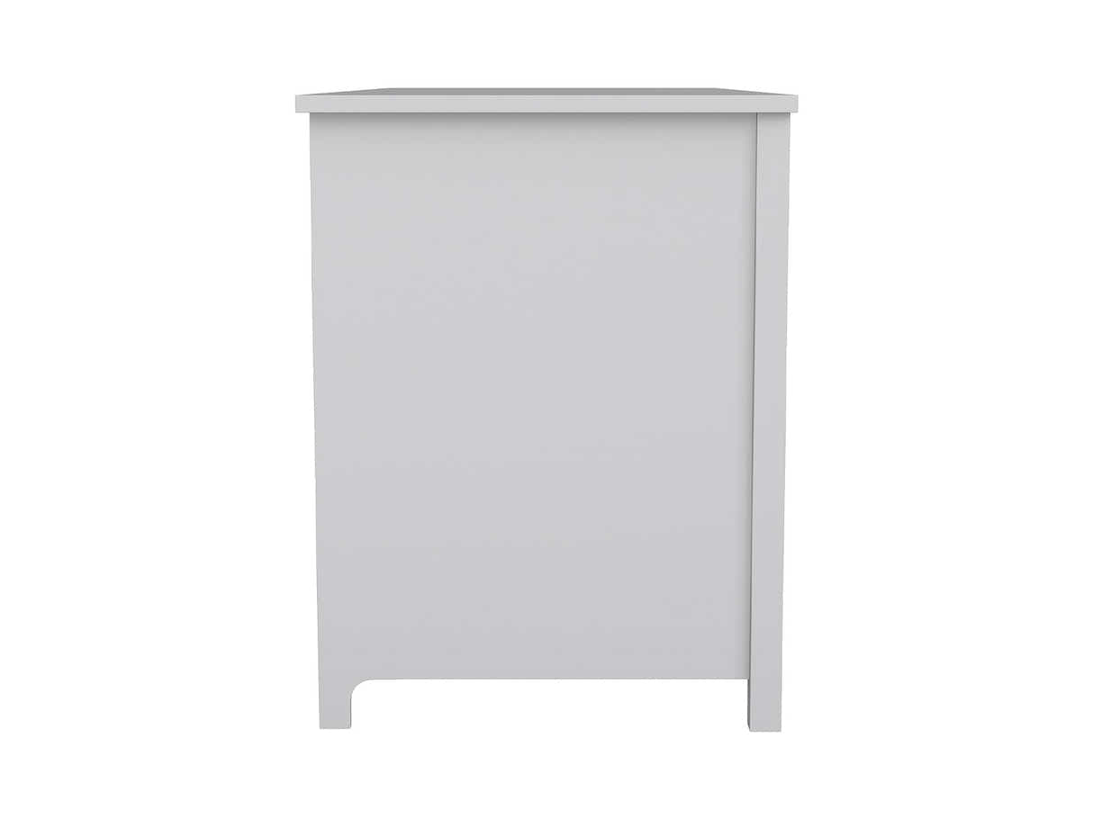 Home Office Desk with Storage - Grey