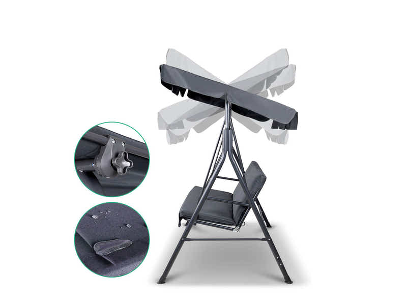 Swing Chair with Canopy - Grey