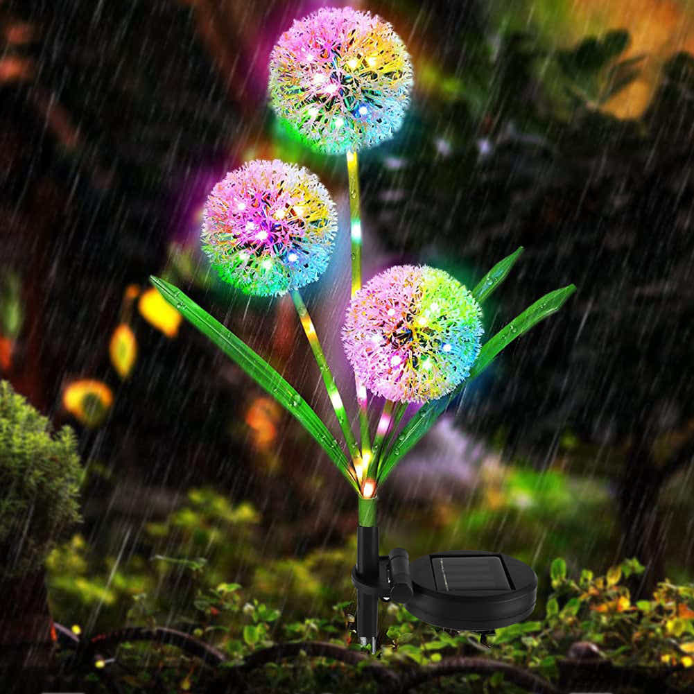 DS BS 2Pack Solar Outdoor Garden Color Changing/Warm White Light